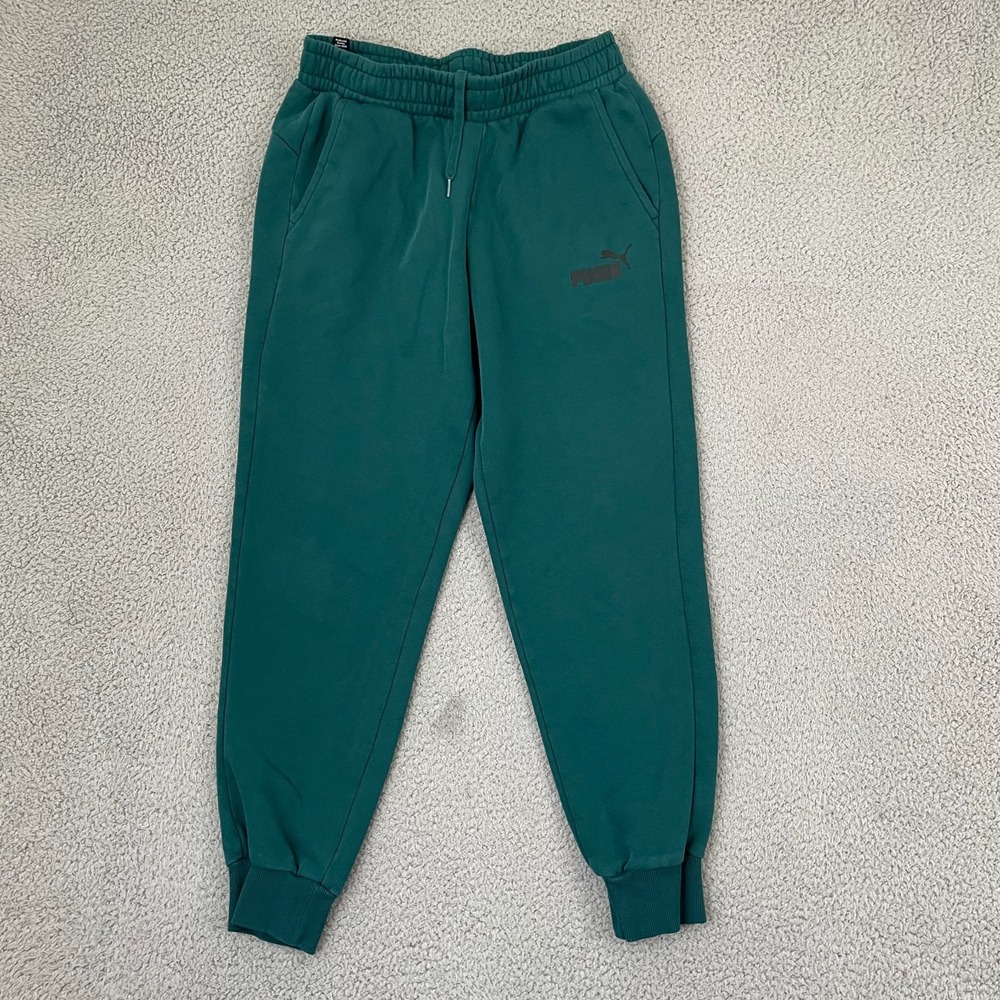 Puma Jogger Sweatpants Men M Green  Athletic Sportswear Lounge Drawstring